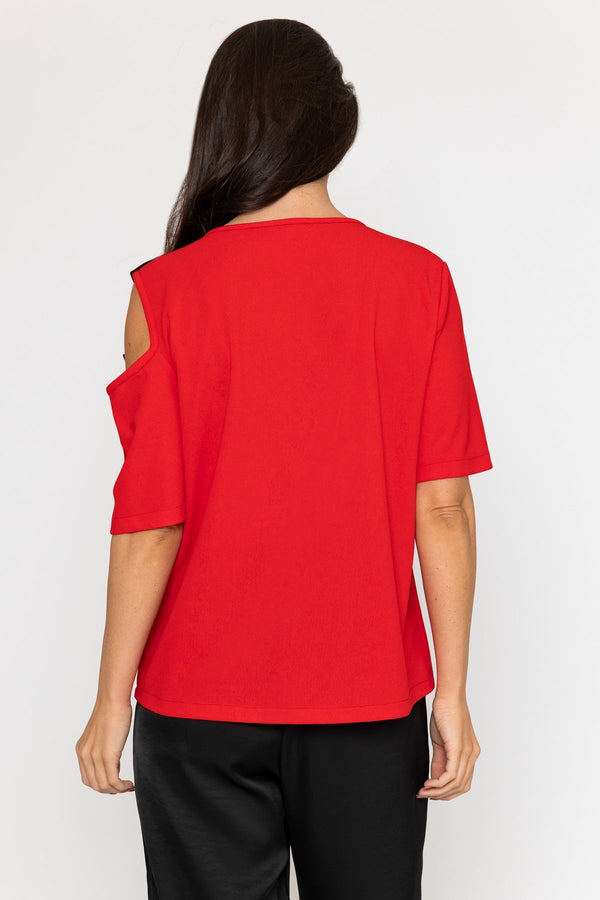Carraig Donn Red Contrast Bow Top