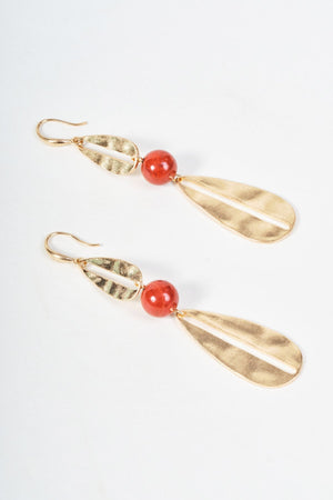 Carraig Donn Red Gold Metal Drop Earrings