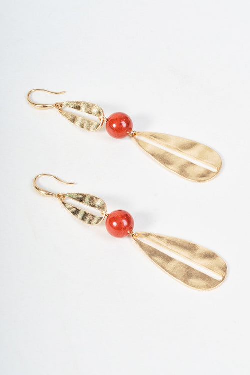 Carraig Donn Red Gold Metal Drop Earrings