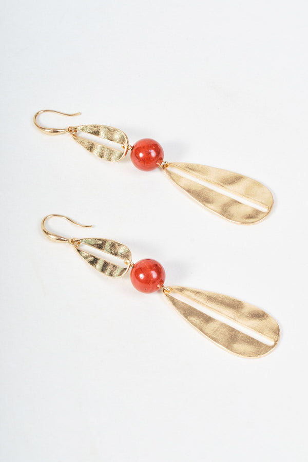 Carraig Donn Red Gold Metal Drop Earrings