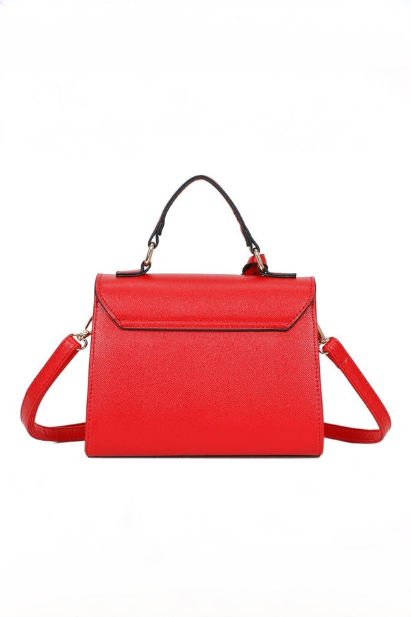 Carraig Donn Red Grab Handle Flap Bag