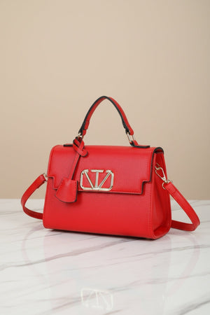 Carraig Donn Red Grab Handle Flap Bag