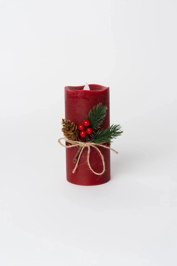 Carraig Donn Red Led Candle Large