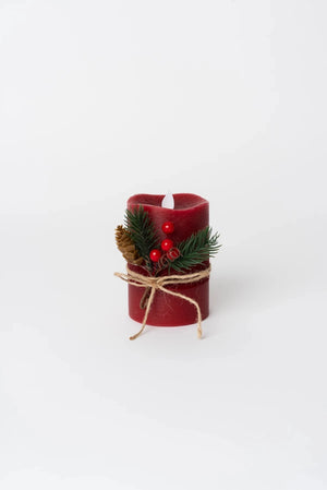 Carraig Donn Red Led Candle Medium