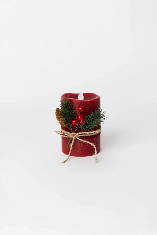 Carraig Donn Red Led Candle Medium
