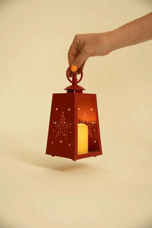 Carraig Donn Red Led Lantern