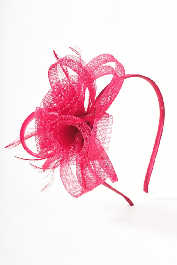 Carraig Donn Red Mini Gathered Flower Fascinator