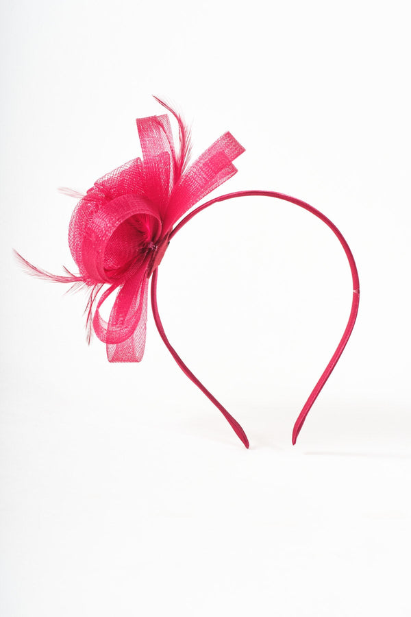 Carraig Donn Red Mini Gathered Flower Fascinator
