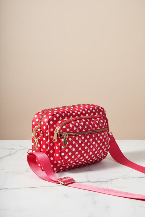 Carraig Donn Red Polka Dot Camera Bag
