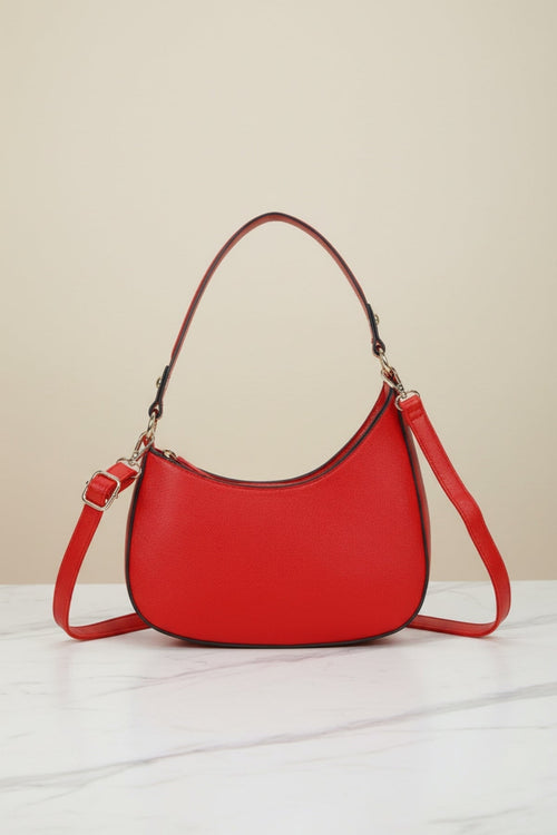 Red Scoop Shoulder Bag