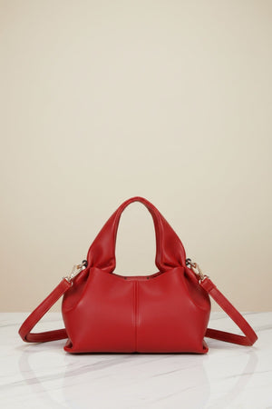 Carraig Donn Red Soft Pleat Grab Handle Bag