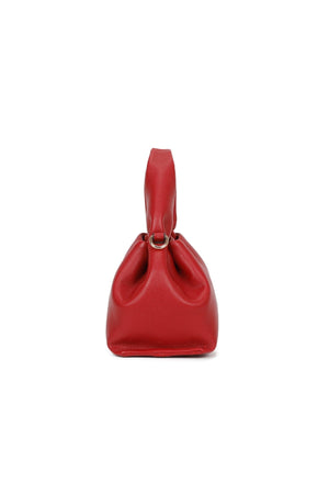 Carraig Donn Red Soft Pleat Grab Handle Bag