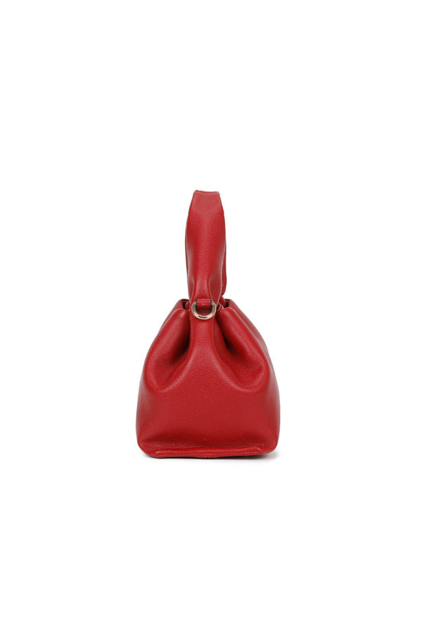 Carraig Donn Red Soft Pleat Grab Handle Bag