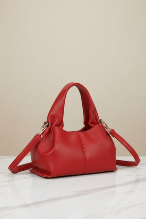 Carraig Donn Red Soft Pleat Grab Handle Bag