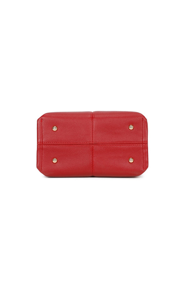 Carraig Donn Red Soft Pleat Grab Handle Bag