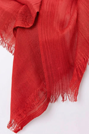 Carraig Donn Red Soft Touch Cotton Blend Scarf