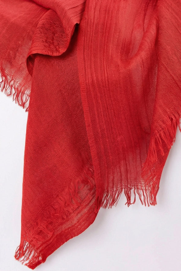 Carraig Donn Red Soft Touch Cotton Blend Scarf