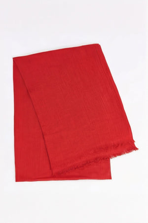 Carraig Donn Red Soft Touch Cotton Blend Scarf