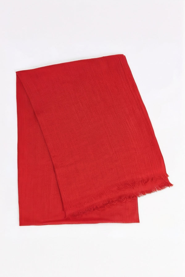 Carraig Donn Red Soft Touch Cotton Blend Scarf