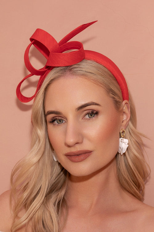 Red Statement Hairband Fascinator