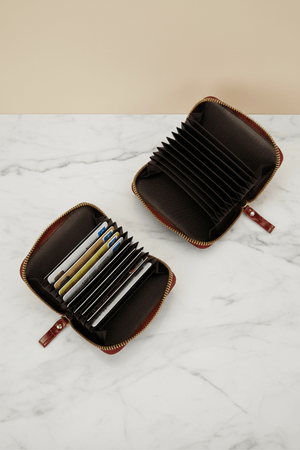 Carraig Donn Red Zip Tab Purse