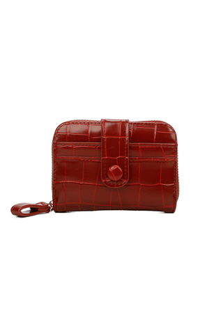 Carraig Donn Red Zip Tab Purse