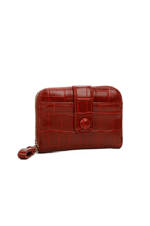 Carraig Donn Red Zip Tab Purse