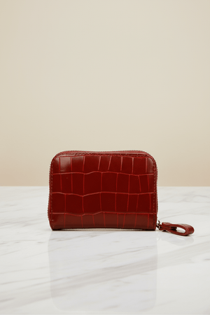 Carraig Donn Red Zip Tab Purse