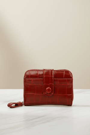 Carraig Donn Red Zip Tab Purse