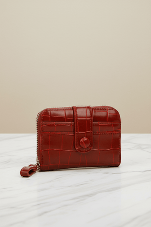 Carraig Donn Red Zip Tab Purse