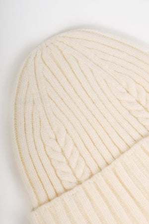 Carraig Donn Ribbed Beanie Hat in Cream