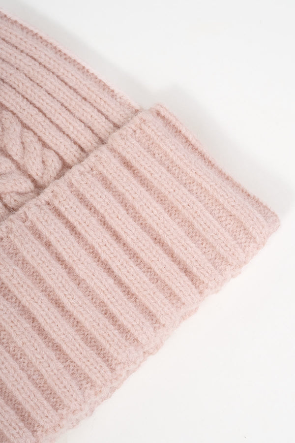 Carraig Donn Ribbed Beanie Hat in Pink