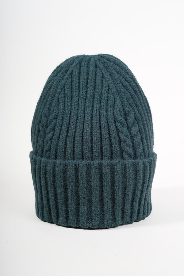 Carraig Donn Ribbed Beanie Hat in Teal