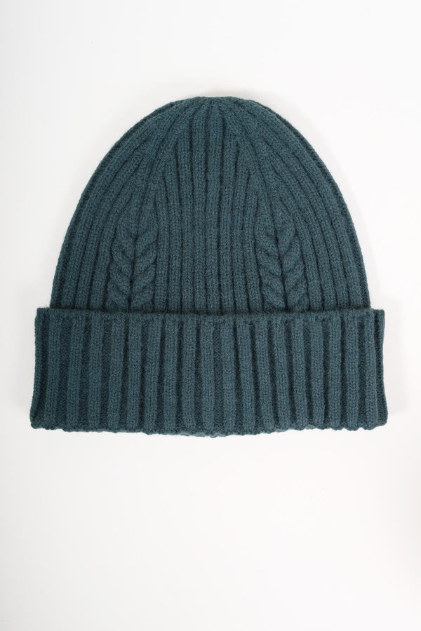 Carraig Donn Ribbed Beanie Hat in Teal