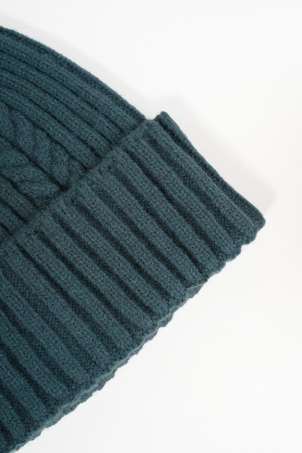 Carraig Donn Ribbed Beanie Hat in Teal