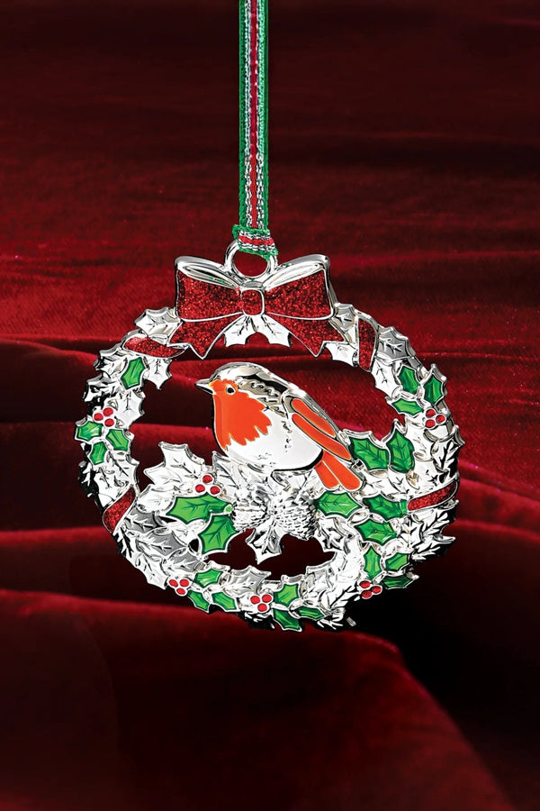 Carraig Donn Robin With Holly Christmas Tree Decoration