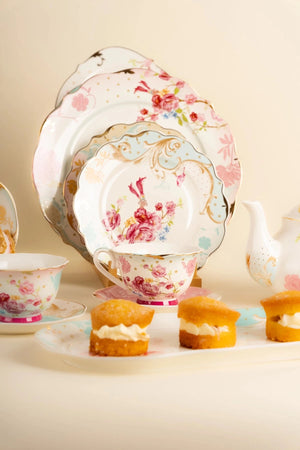 Carraig Donn Rosa Belle Blue Side Plate