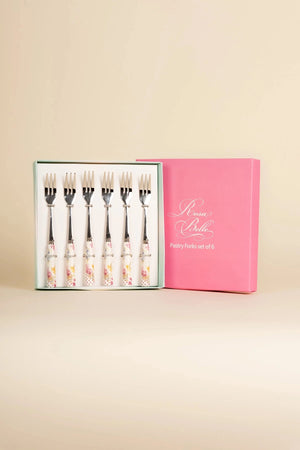 Carraig Donn Rosa Belle Pastry Forks Set Of 6