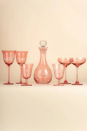 Carraig Donn Rosa Belle Set Of 2 Pink Champagne Glasses