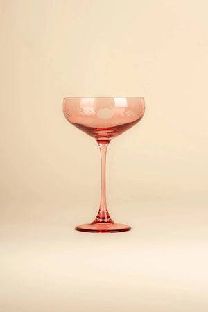 Carraig Donn Rosa Belle Set Of 2 Pink Champagne Glasses