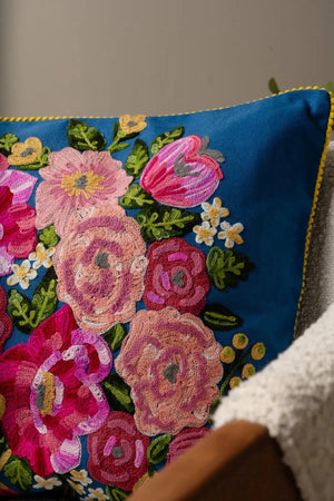 Carraig Donn Rose Floral Cushion 45X45Cm