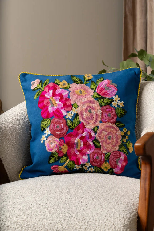 Blue Floral 45x45cm Cushion