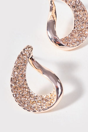 Carraig Donn Rose Gold Stone Detail Earrings