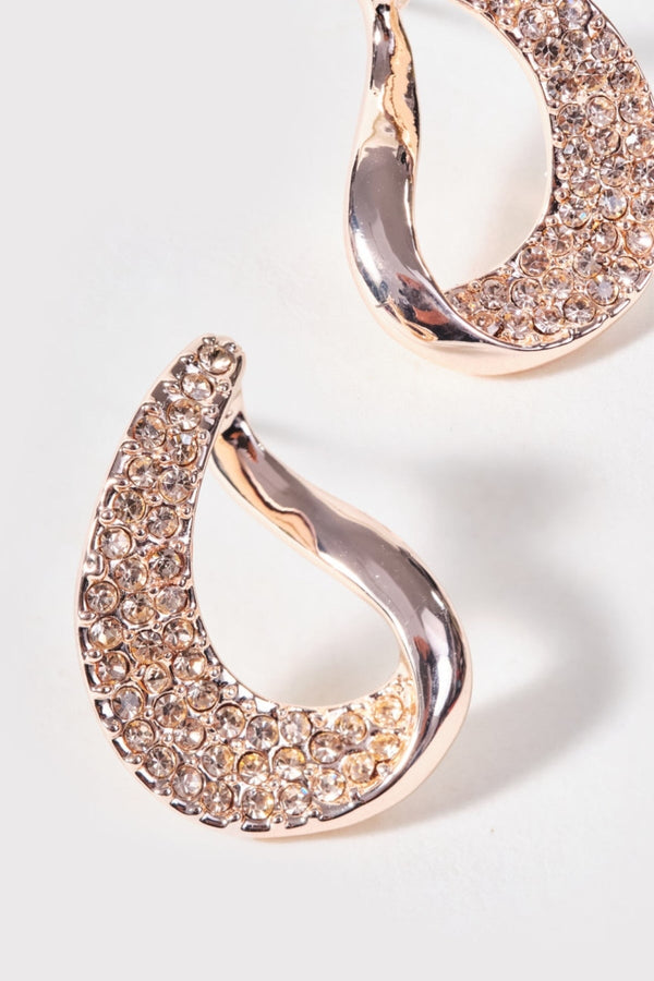 Carraig Donn Rose Gold Stone Detail Earrings