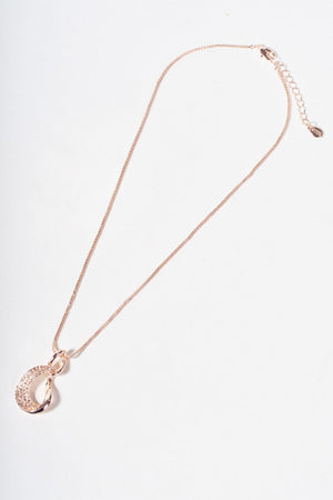 Carraig Donn Rose Gold Stone Detail Necklace