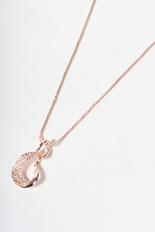 Carraig Donn Rose Gold Stone Detail Necklace