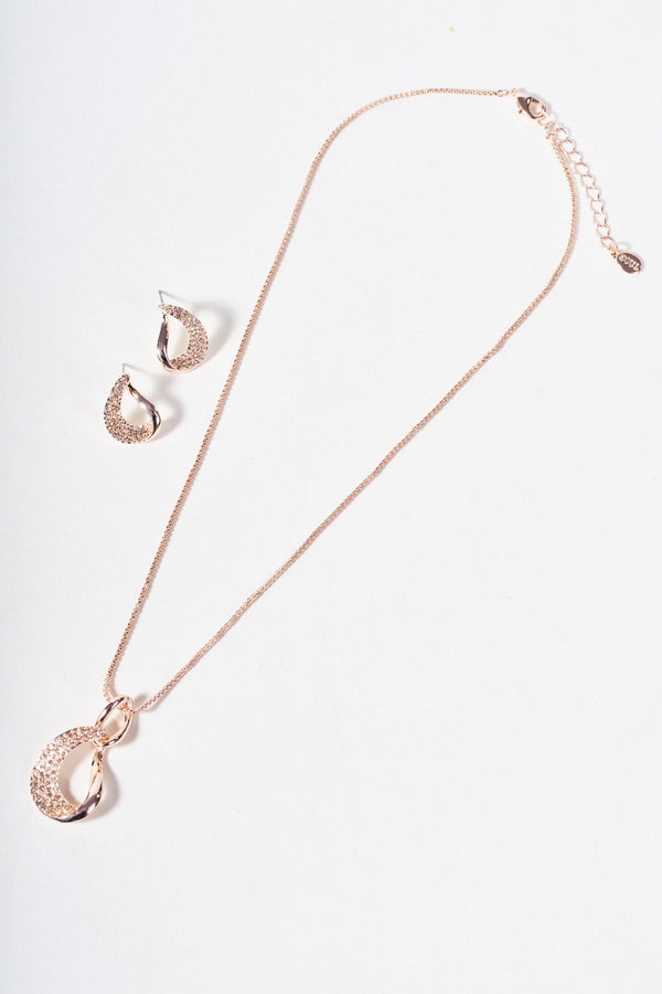 Carraig Donn Rose Gold Stone Detail Necklace