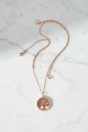 Carraig Donn Rose Gold Tree Of Life Pendant