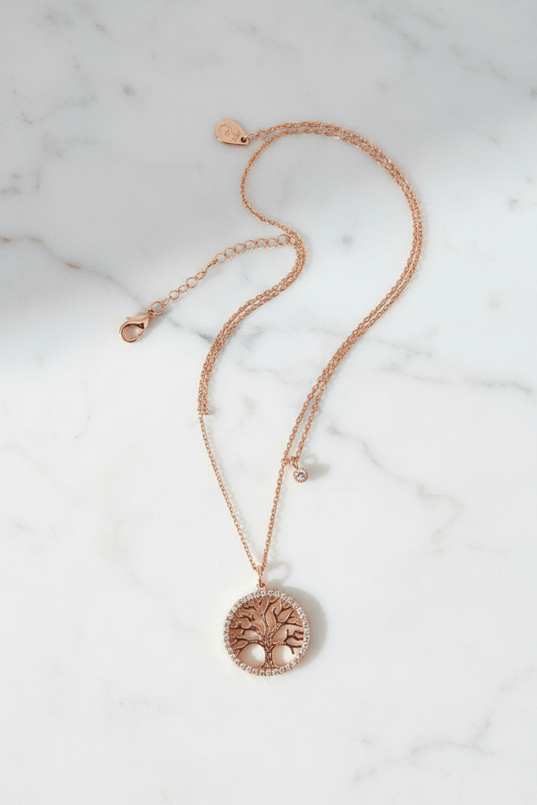 Carraig Donn Rose Gold Tree Of Life Pendant