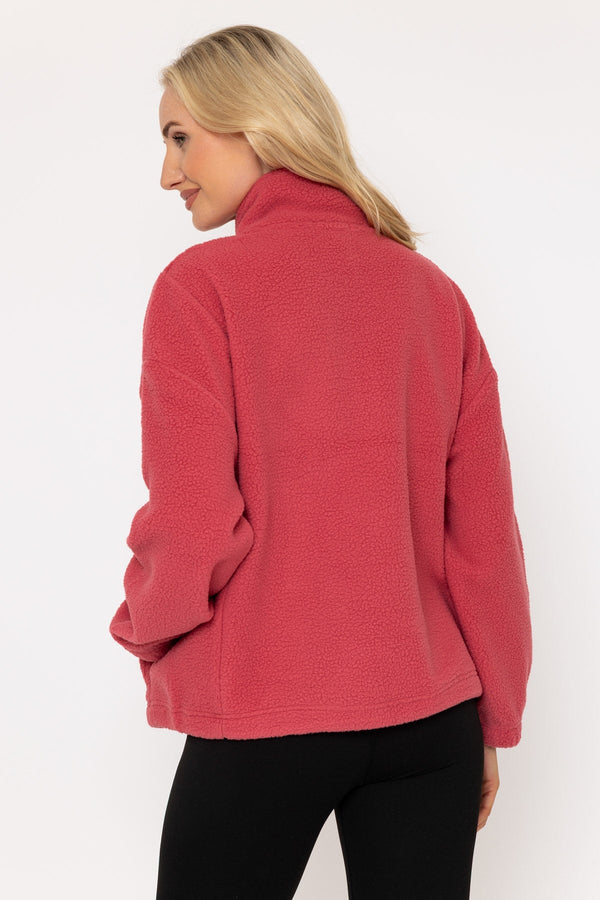 Carraig Donn Rose Teddy Fleece With Contrast Zip